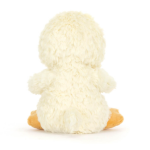 back side of yellow duckling plush from jellycat