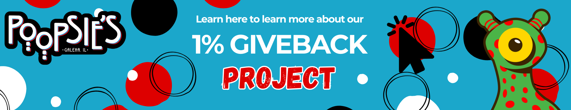 Poopsie's 1% Giveback Project web banner