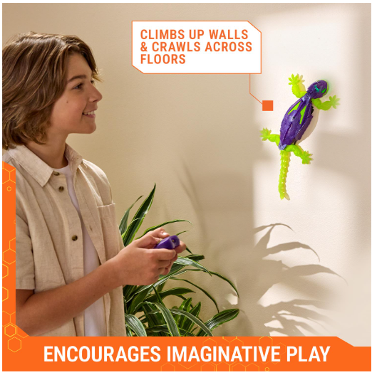 Hex Bots Gecko Glow-In-The-Dark Wall Crawler