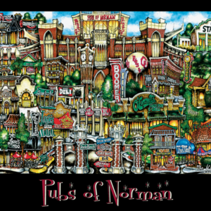 Pubs of Norman (Oklahoma University) 18x 24 Poster