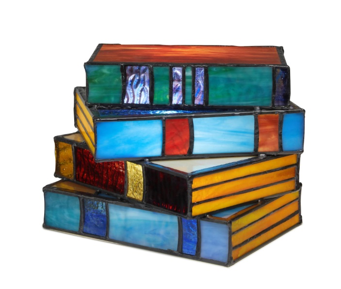 Stained Glass Book Lamp